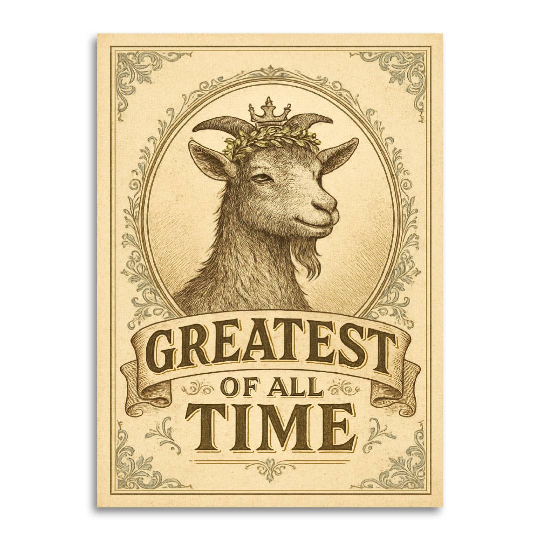 Greatest of All Time Goat – Appreciation Card - Box Turtle