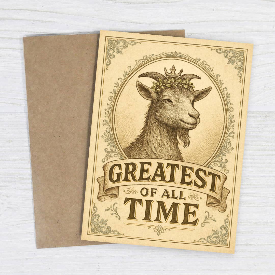Greatest of All Time Goat – Appreciation Card - Box Turtle