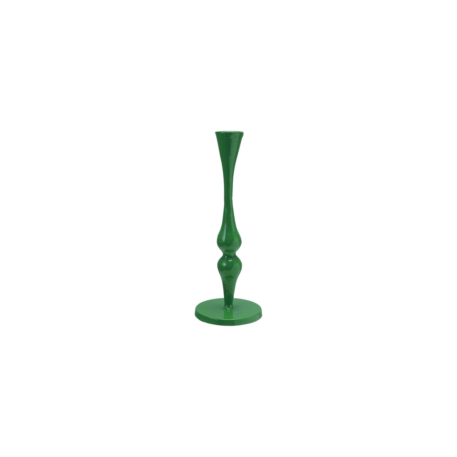 Green Cast Iron Taper Holder - Box Turtle