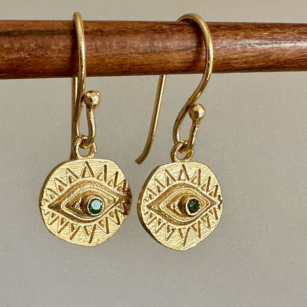 Green Eyes Earrings - Box Turtle
