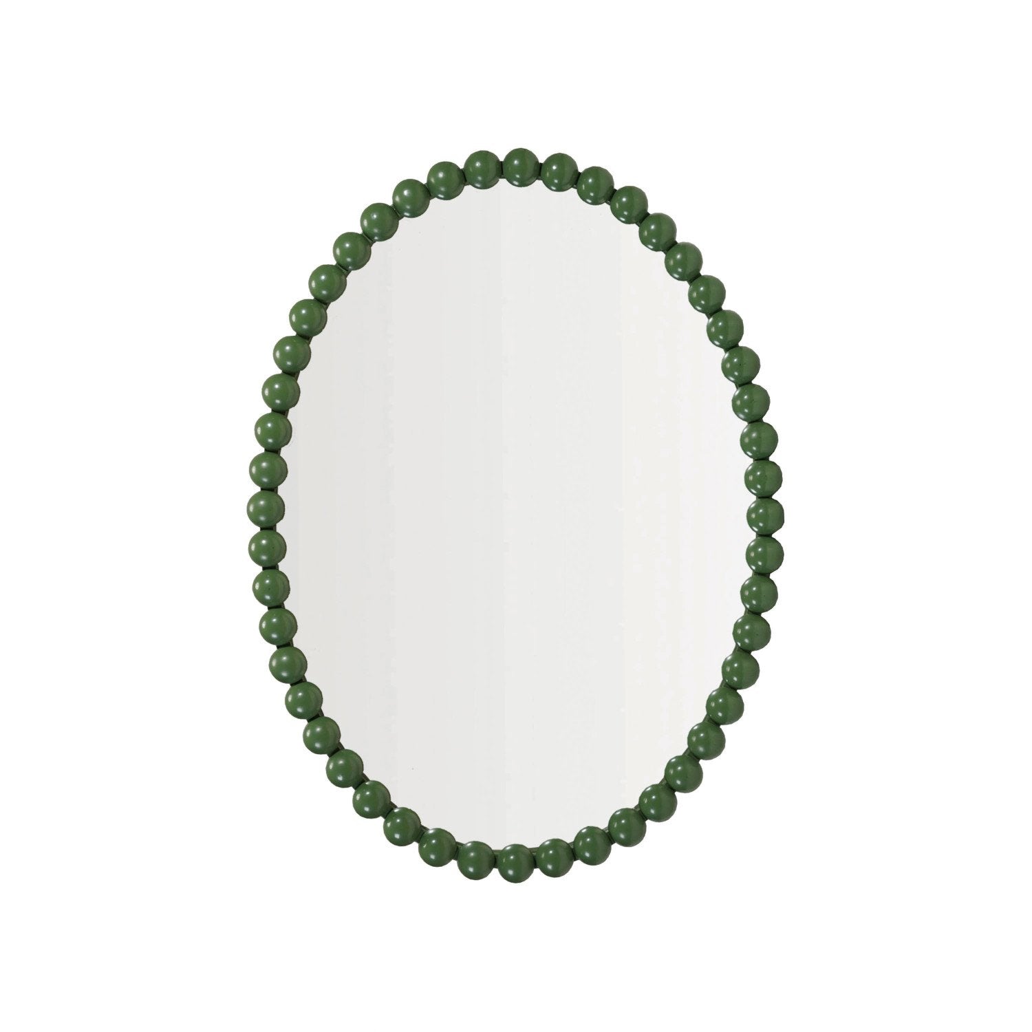 Green Metal Ball Framed Wall Mirror - Box Turtle