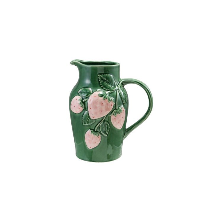 Green & Pink Strawberry Pitcher - Box Turtle