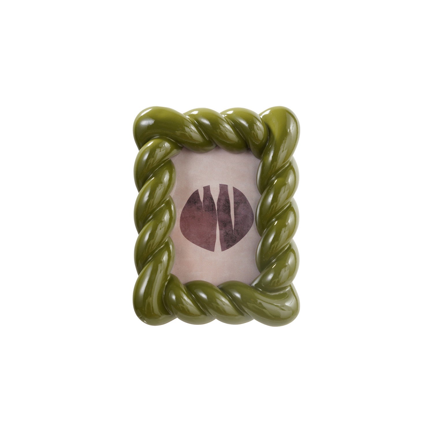 Green Resin Twisted Frame - Box Turtle