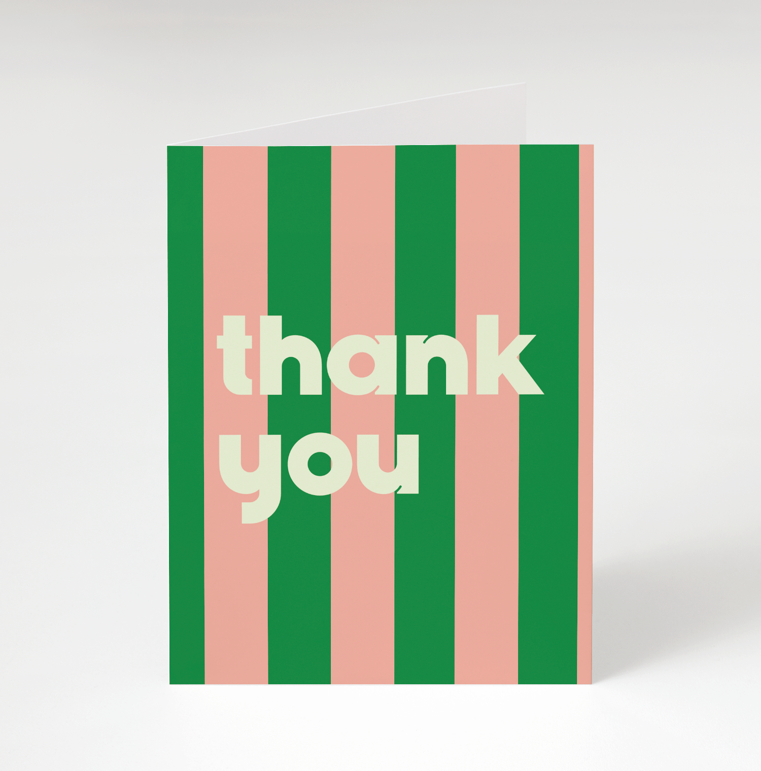 Green Stripe Thank You Card - Box Turtle