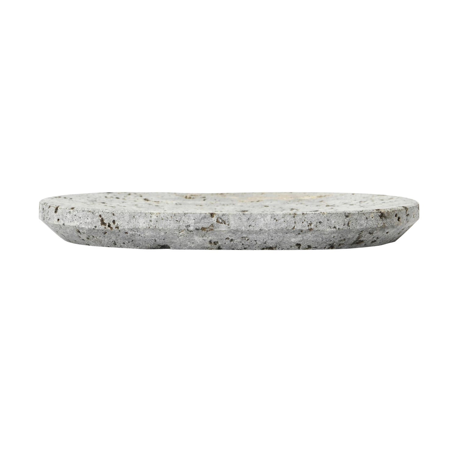 Grey Oval Travertine Soap Dish - Box Turtle