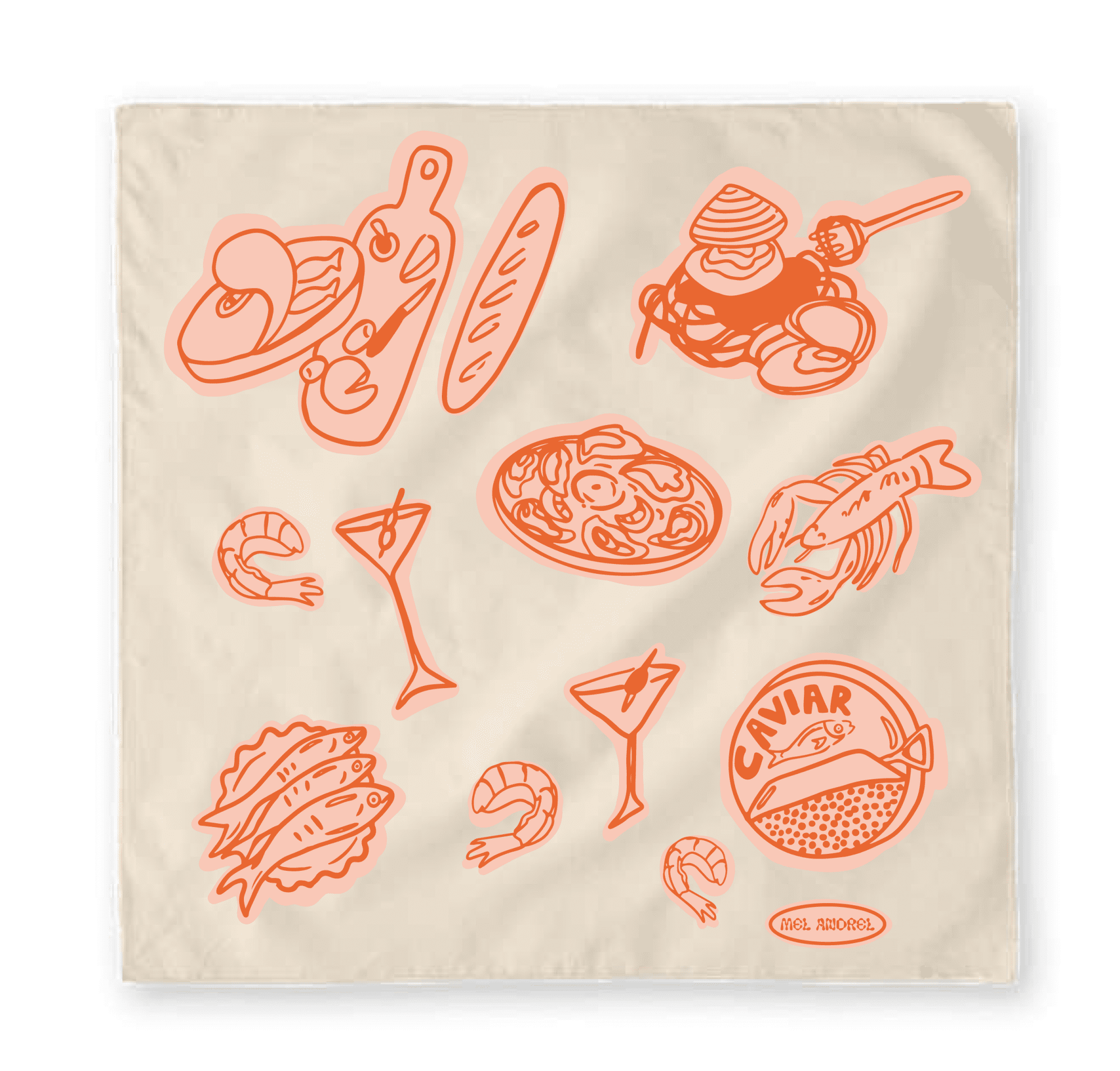 Gumdrop Seven Fishes Tea Towel - Box Turtle