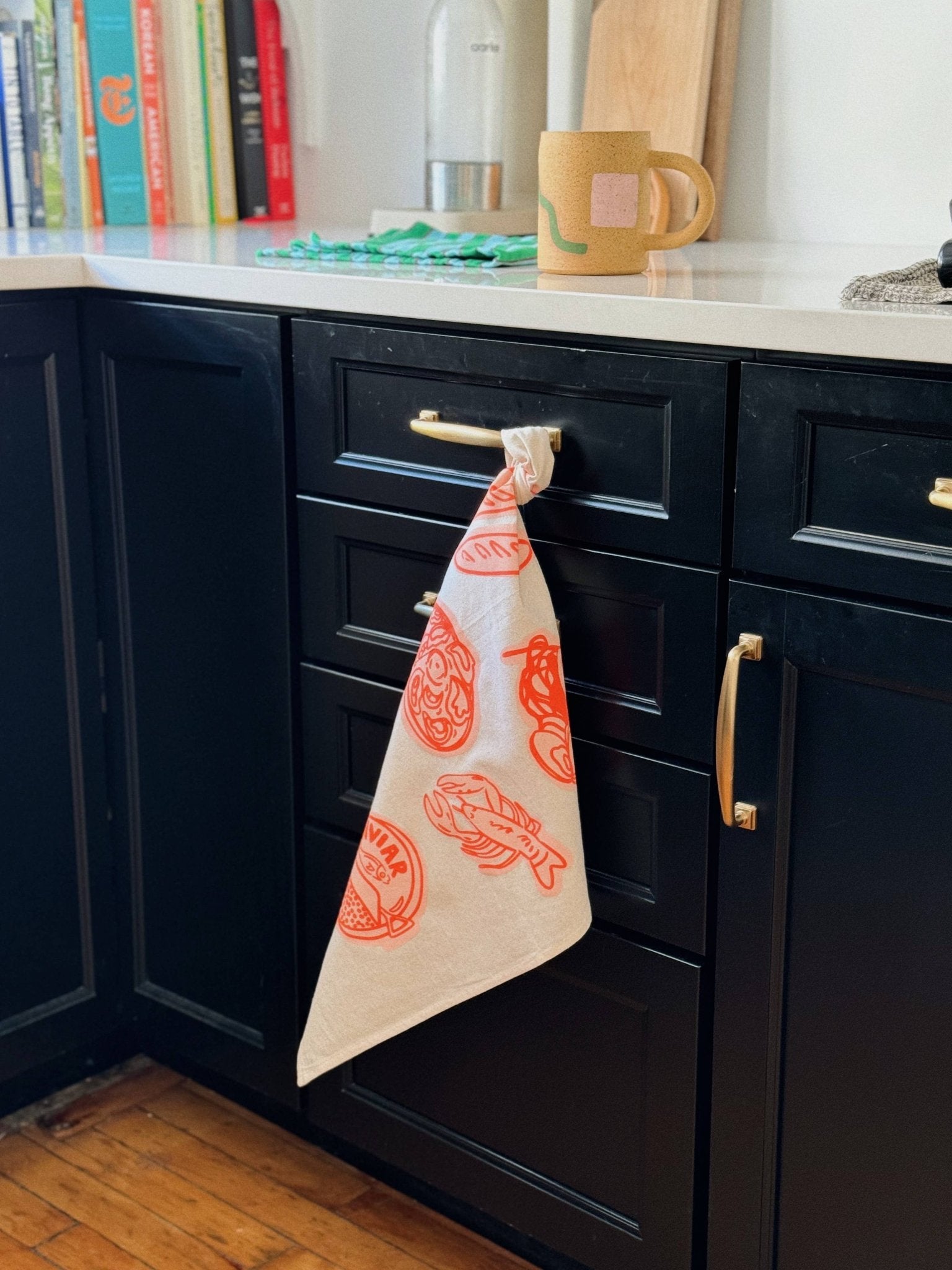 Gumdrop Seven Fishes Tea Towel - Box Turtle