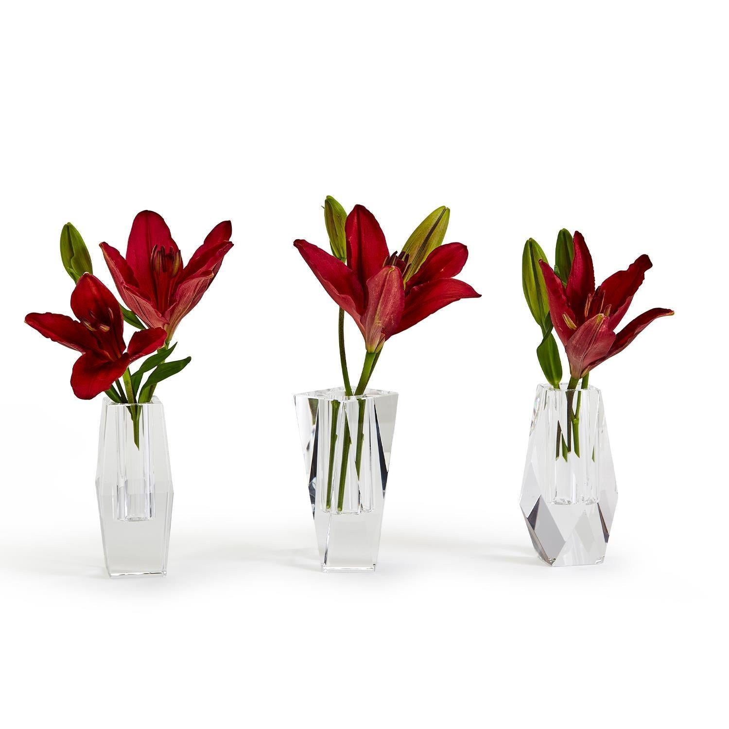 Hand Cut Crystal Bud Vase - Box Turtle