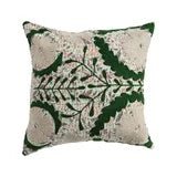 Hand - Embroidered Kantha Stitch Square Voile Pillow - Box Turtle