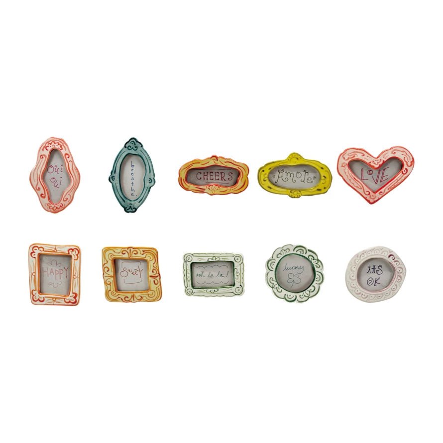 Hand - Painted Mini Photo Frame Magnet - Box Turtle