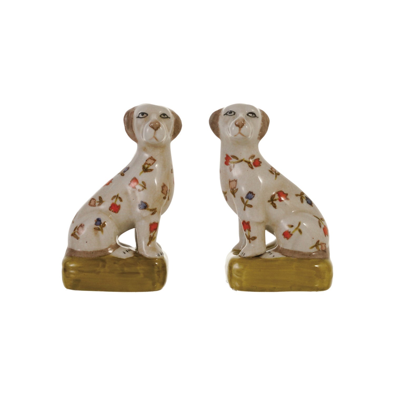 Hand-Painted Vintage Dog Bookend - Box Turtle