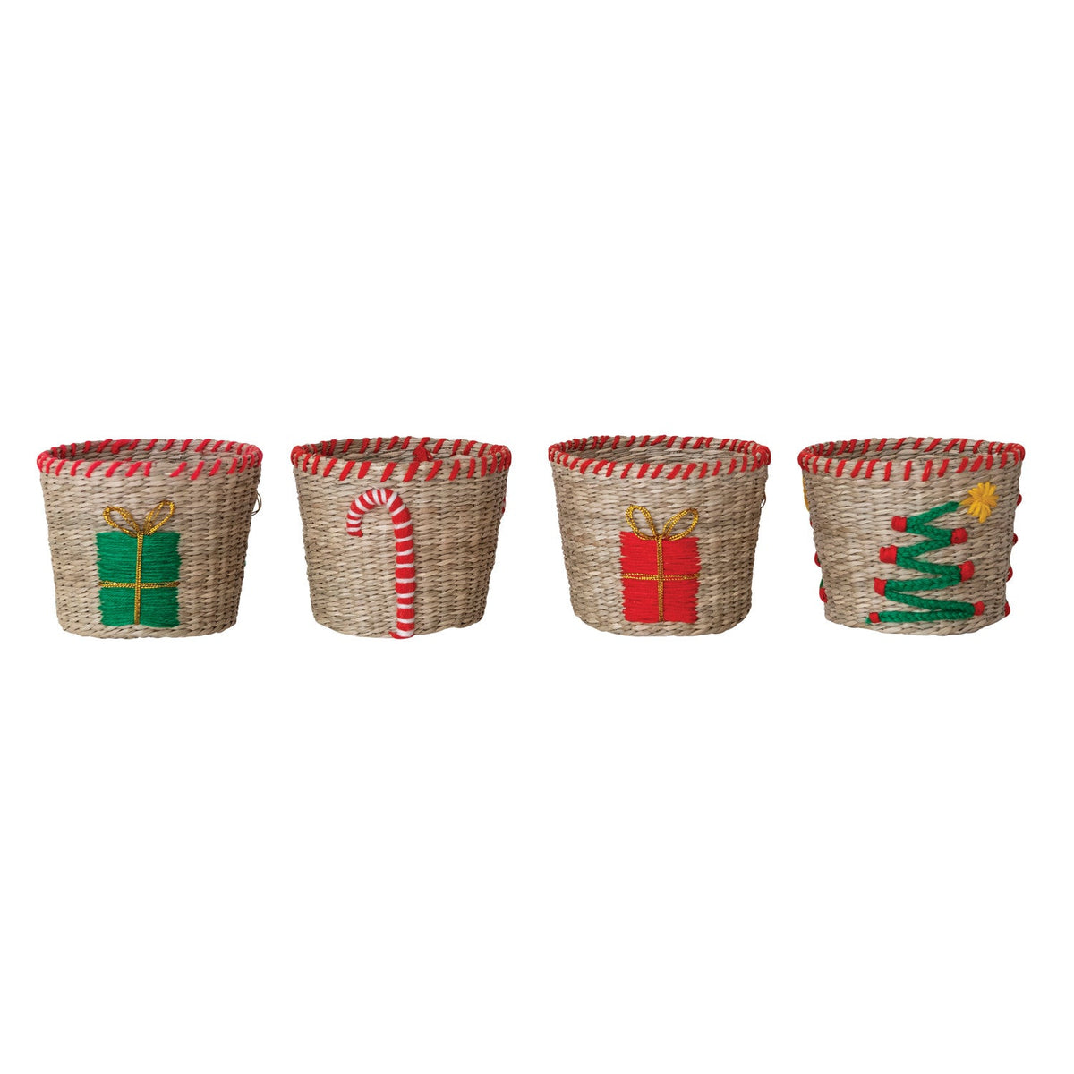 Hand-Woven Seagrass & Cotton Basket - Box Turtle