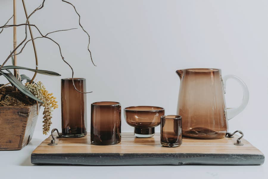 Handblown Mexican DOF Glasses - Box Turtle