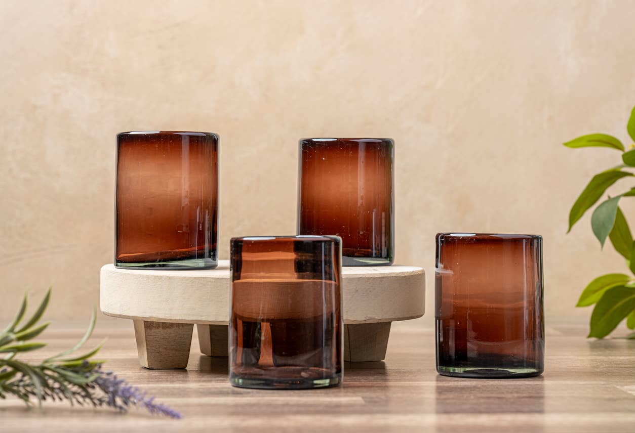 Handblown Mexican DOF Glasses - Box Turtle