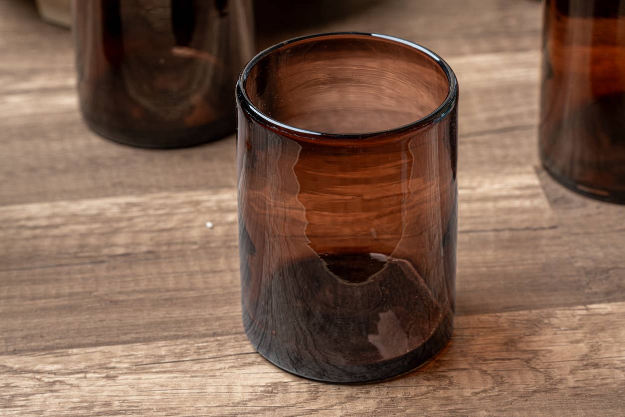 Handblown Mexican DOF Glasses - Box Turtle