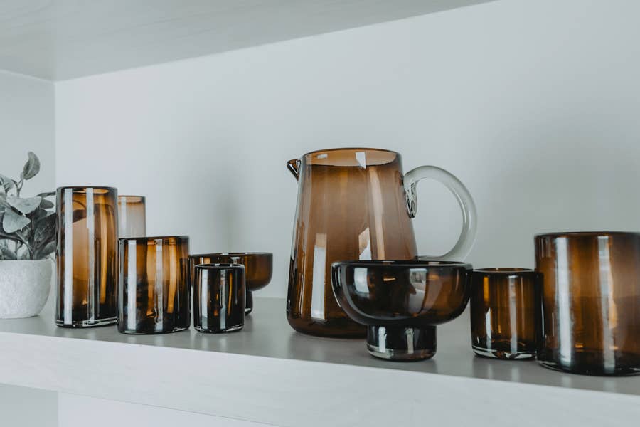 Handblown Mexican DOF Glasses - Box Turtle