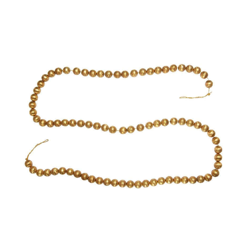 Handmade Gold Metal Ball Bead Garland - Box Turtle