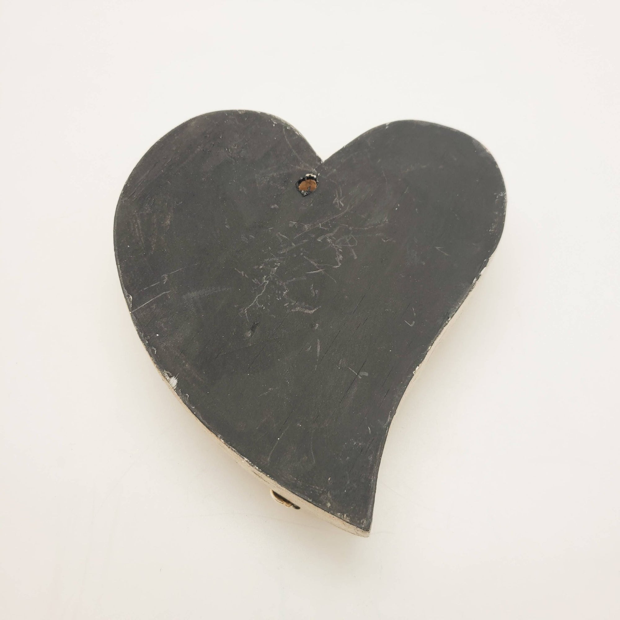 Handmade Gold Milagro Heart - Box Turtle