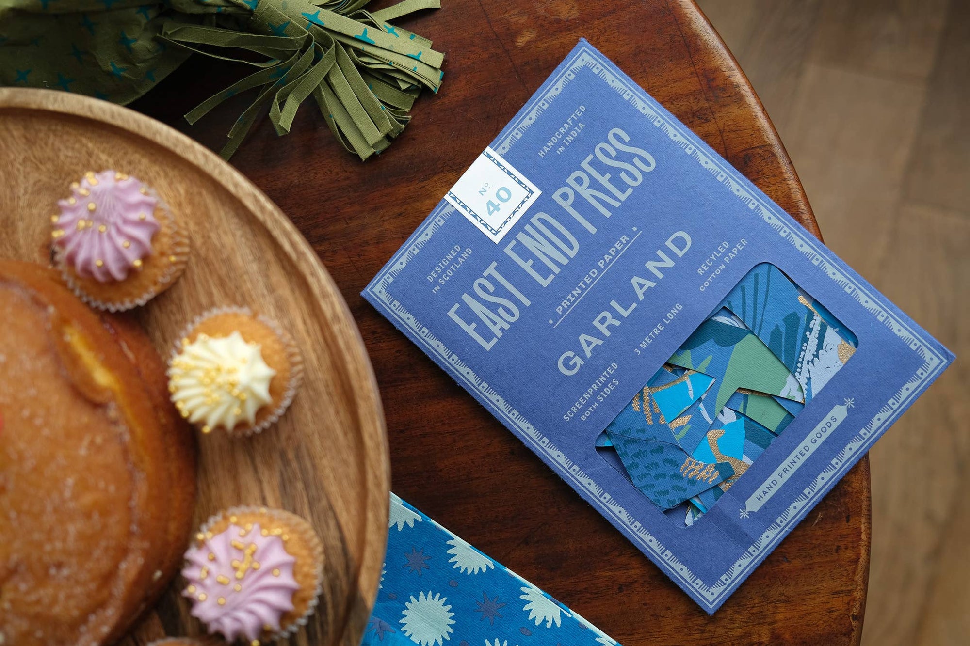 Happy Birthday Blue Mix Sewn Garland - Box Turtle