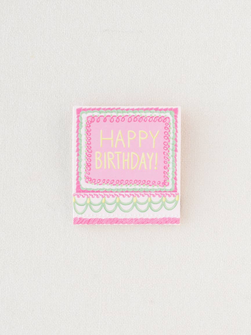 Happy Birthday Cake Matchbook - Box Turtle