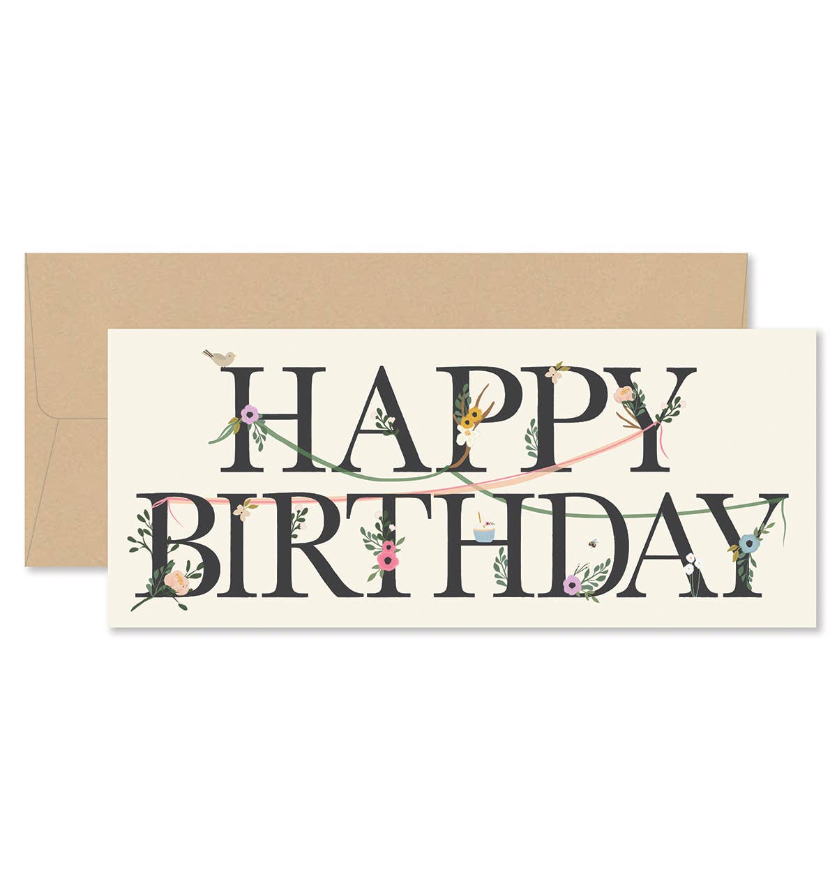 Happy Birthday Floral Card - Box Turtle