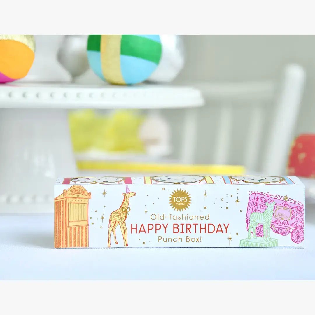 Happy Birthday Old Fashioned Punch Box - Box Turtle