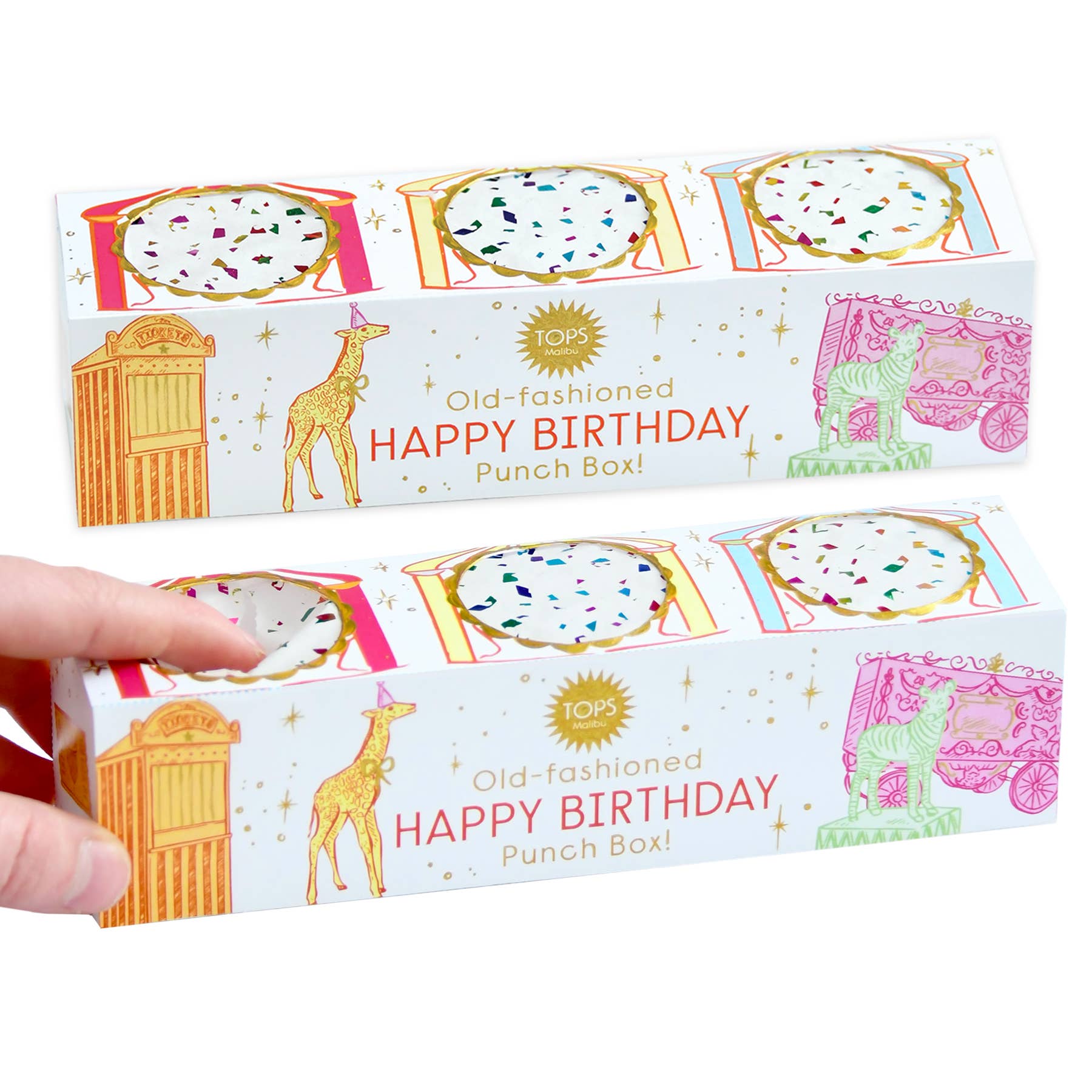 Happy Birthday Old Fashioned Punch Box - Box Turtle