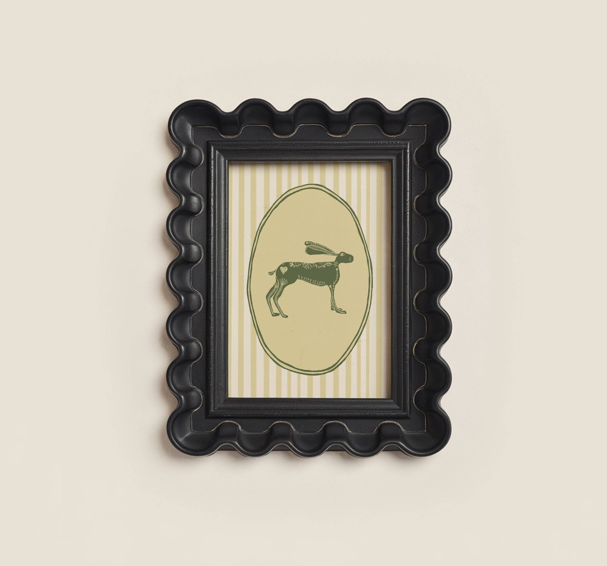 Hare Folk Art Giclée Print - Box Turtle