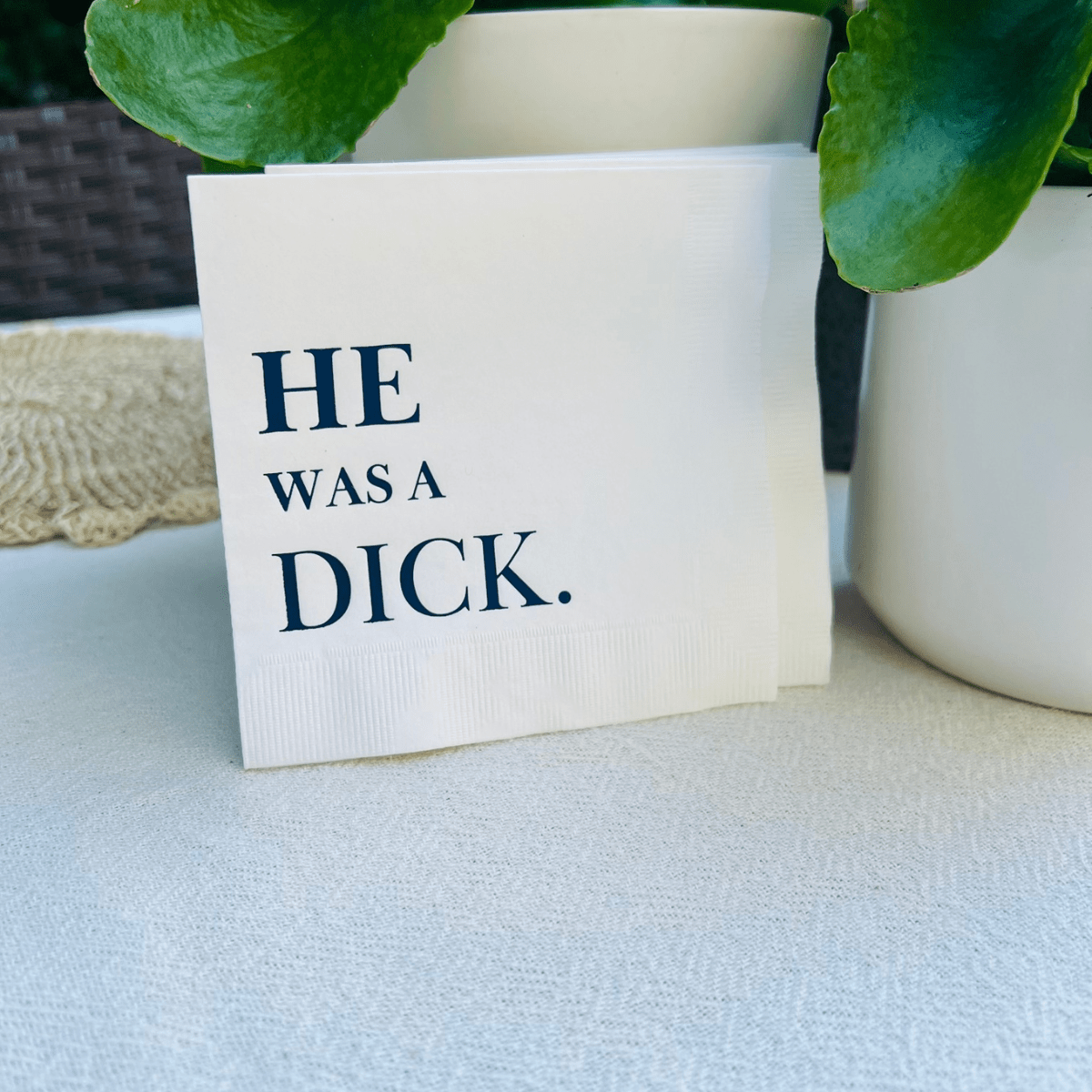 He Was A Dick Cocktail Paper Napkins - Box Turtle