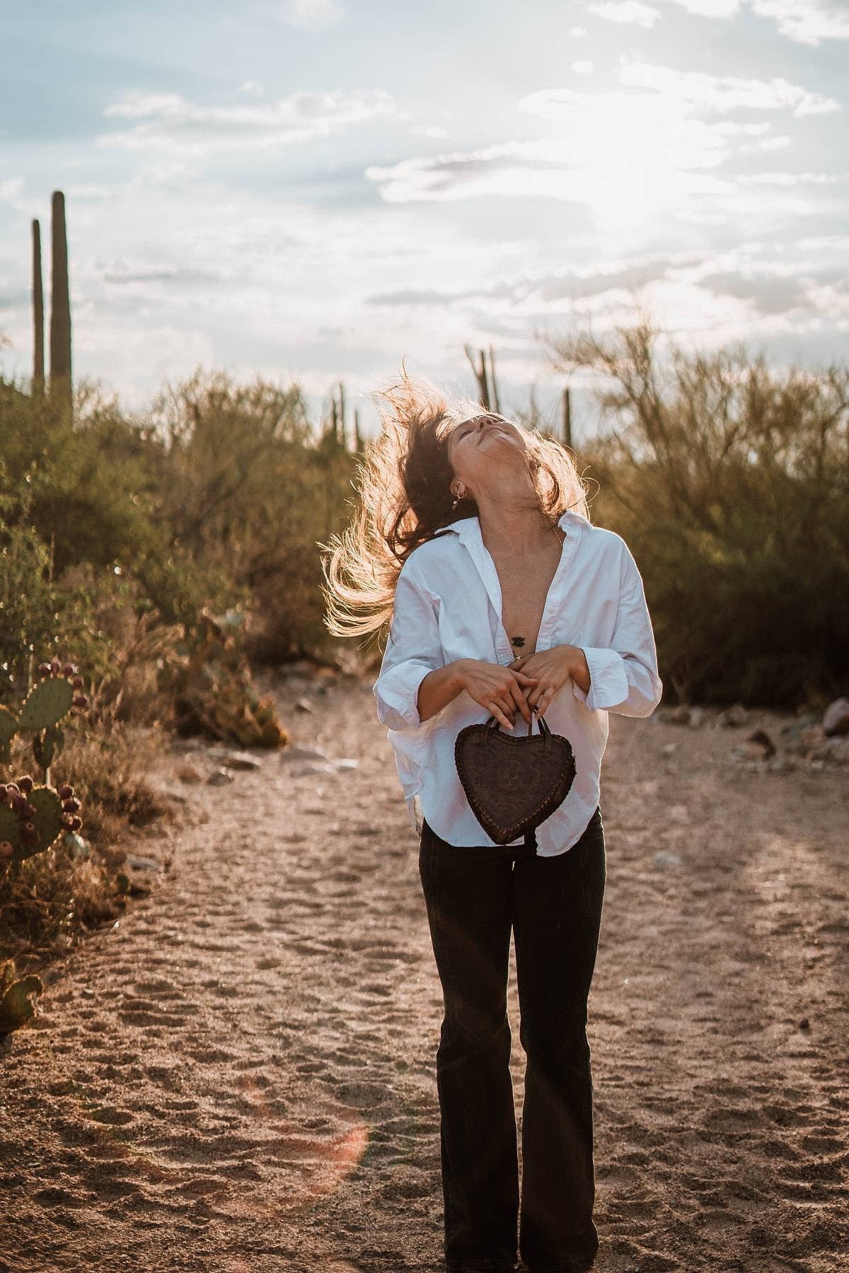 Heart Leather Purse - Box Turtle