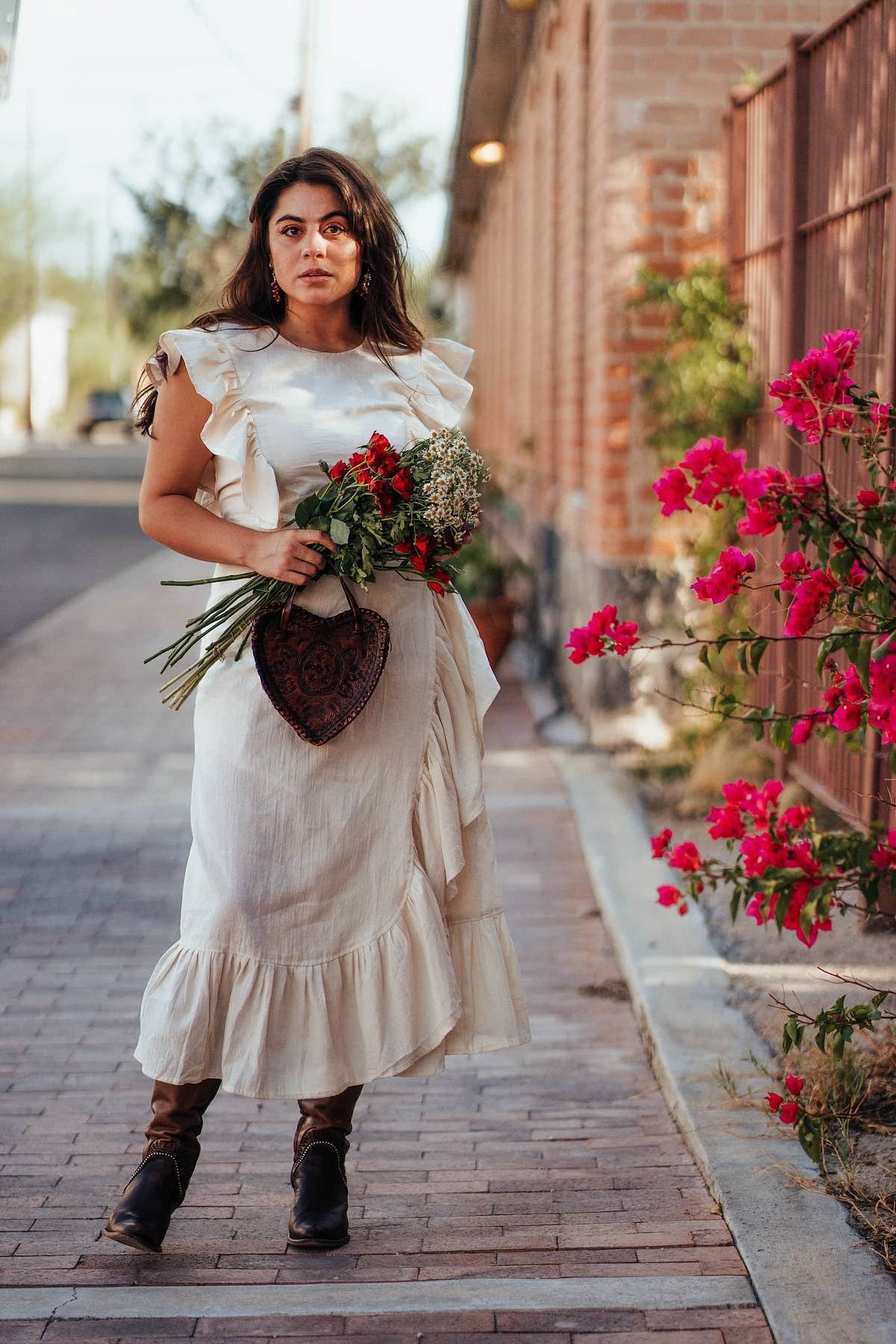 Heart Leather Purse - Box Turtle