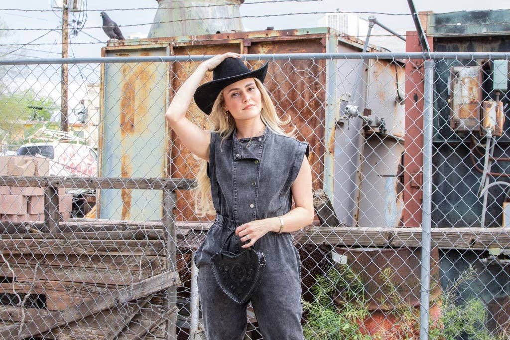 Heart Leather Purse - Box Turtle