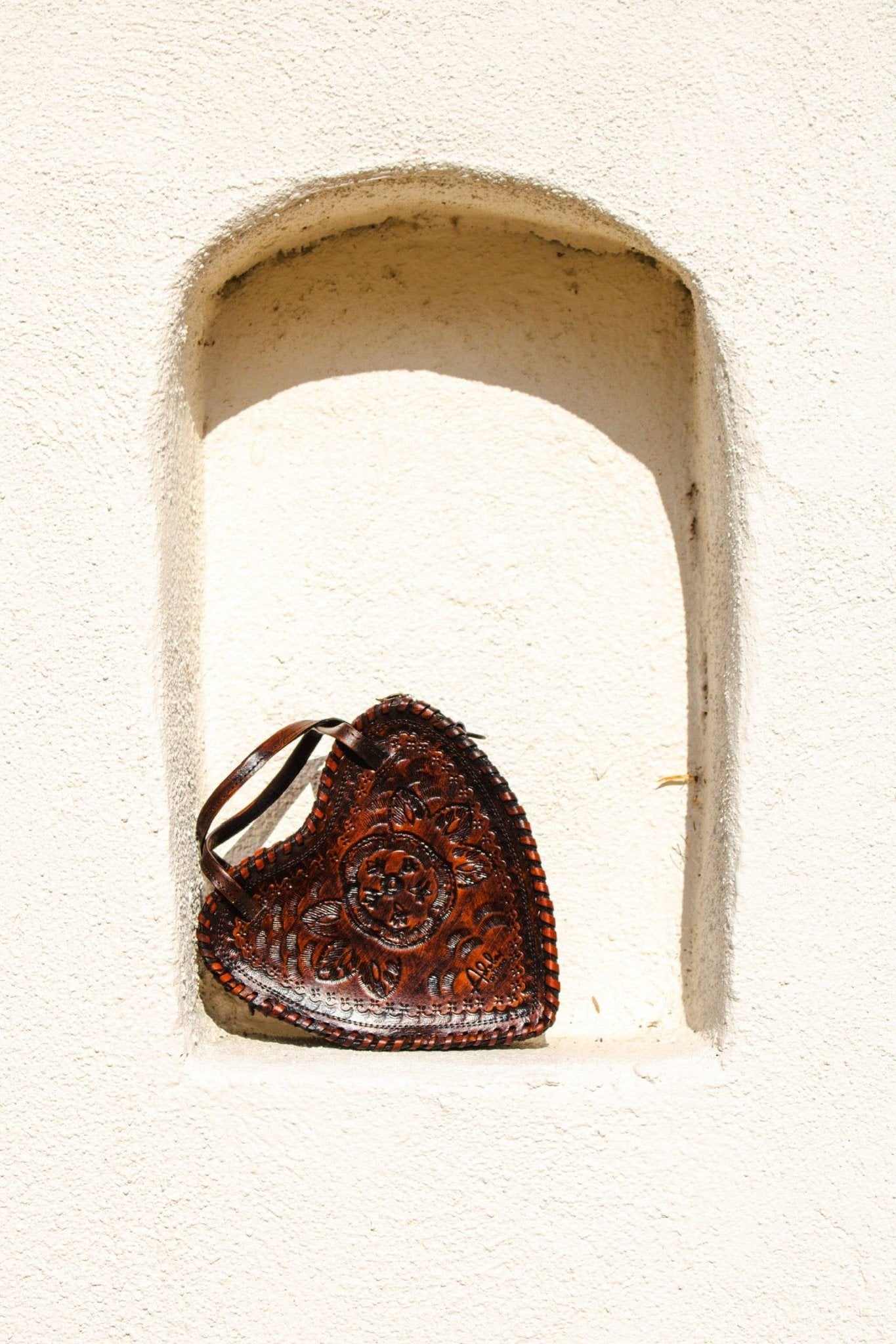 Heart Leather Purse - Box Turtle