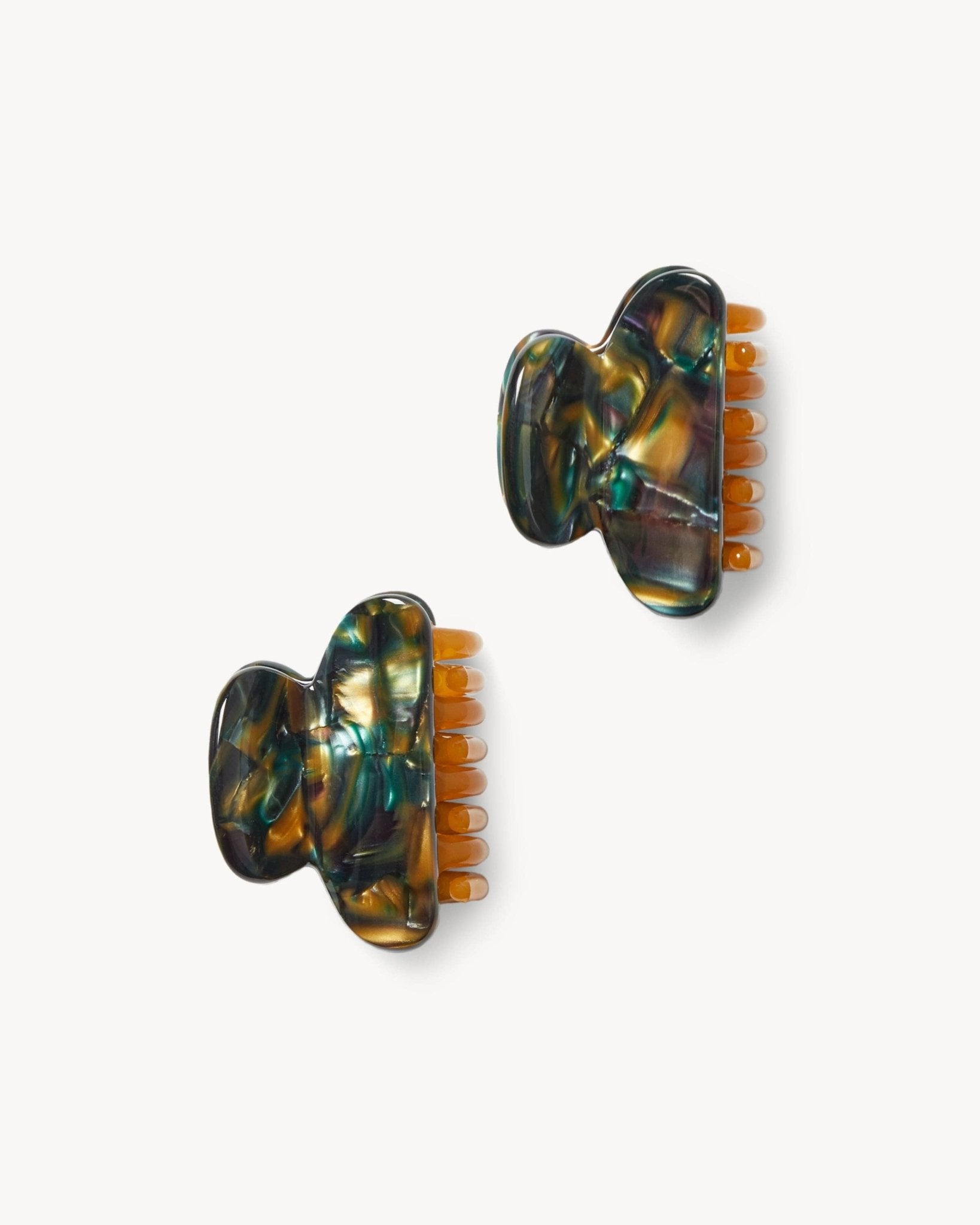 Heirloom Hair Clip In Green Tortoise - Box Turtle