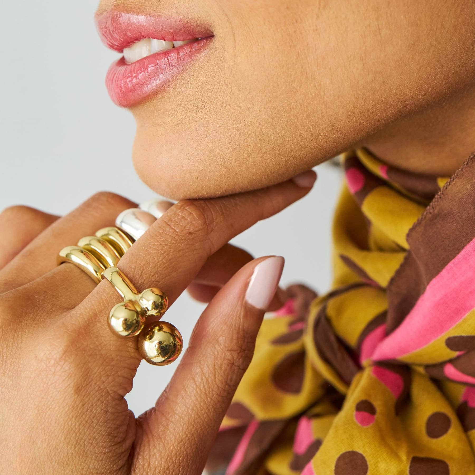 Helen 3 Tiered Adjustable Ring - Box Turtle