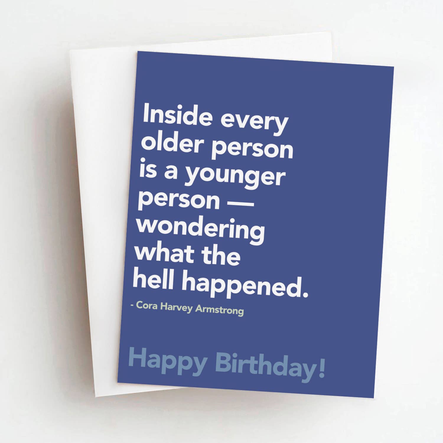 Hell Happened Funny Birthday Greeting Card - Box Turtle