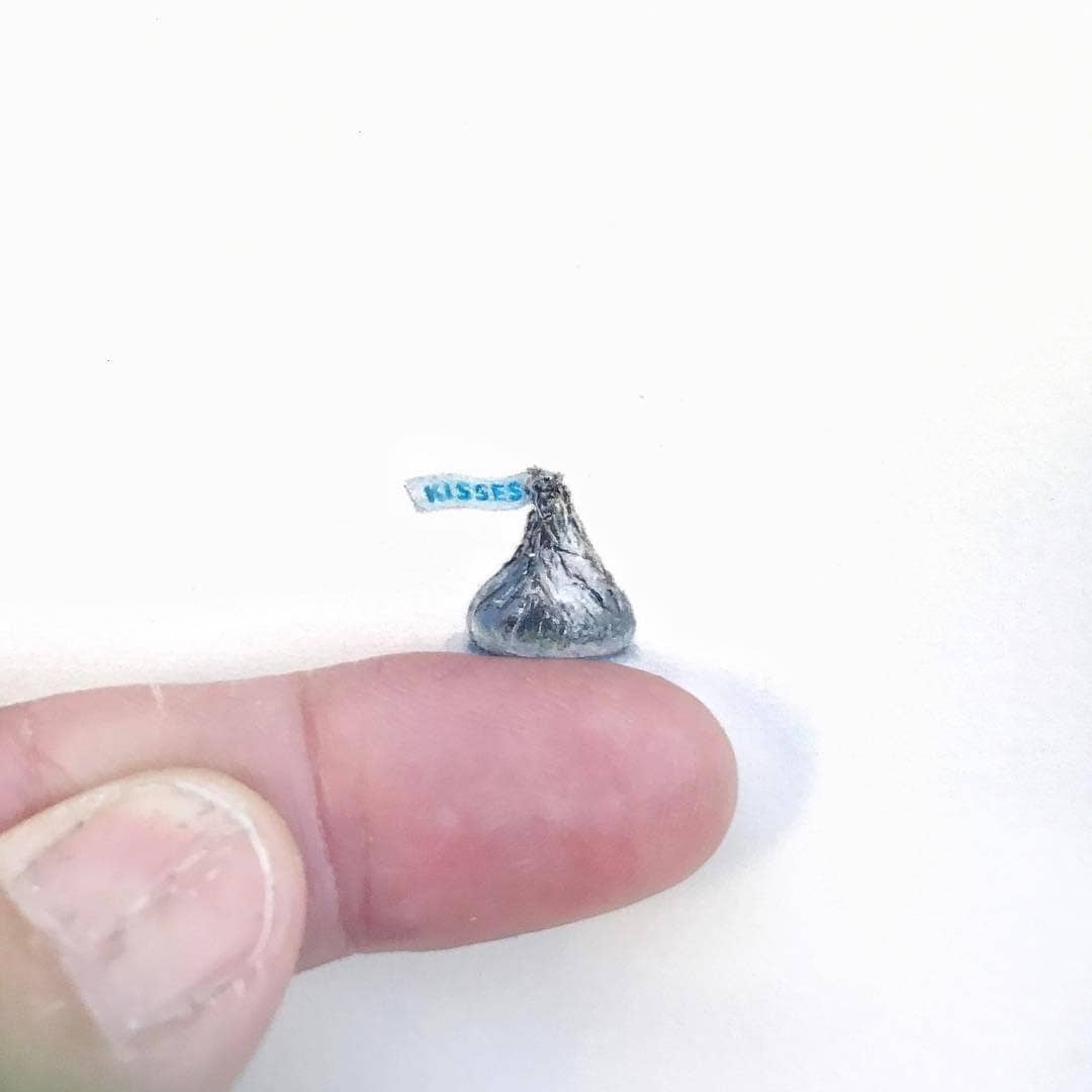 Hershey's Kiss Miniature Watercolor Print - Box Turtle
