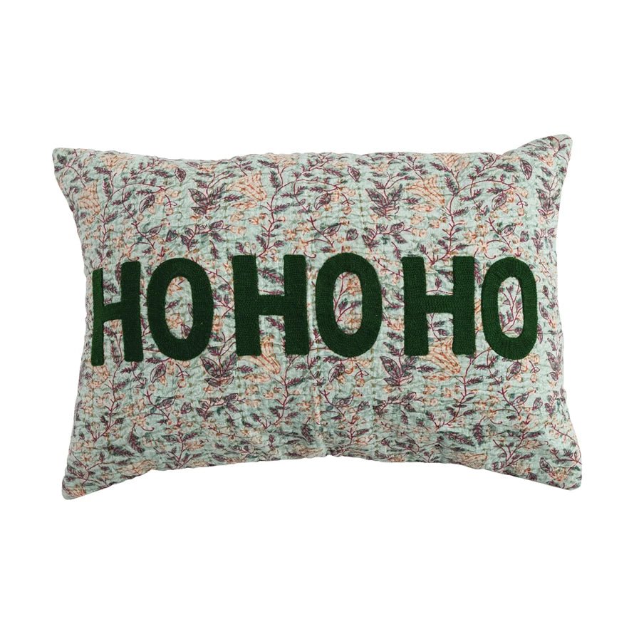 Ho Ho Ho Suzani Pattern Voile Pillow - Box Turtle