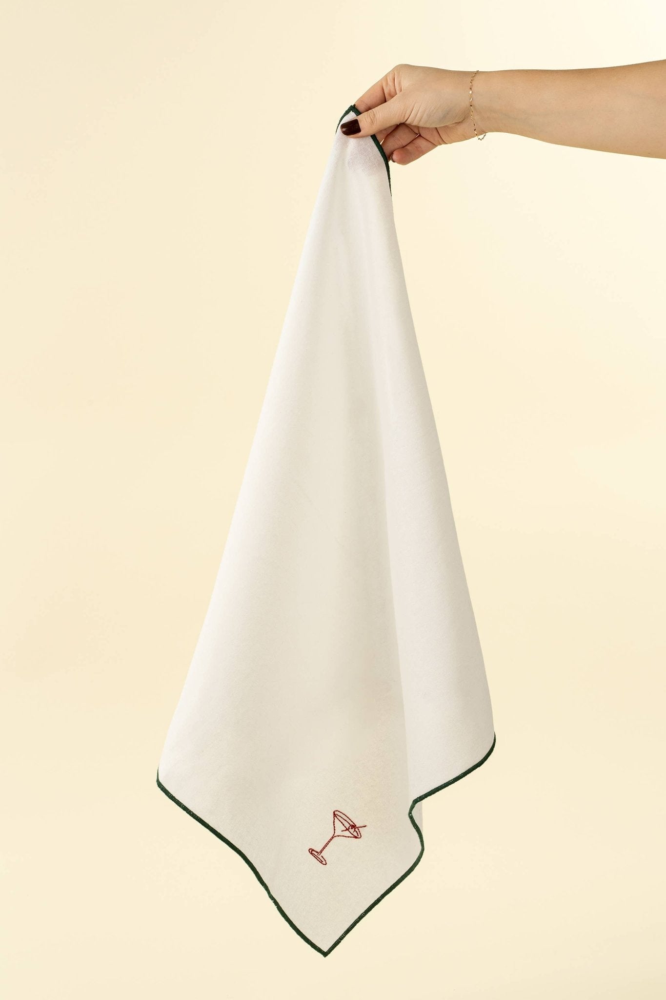 Holiday Toast Embroidered Napkins - Box Turtle