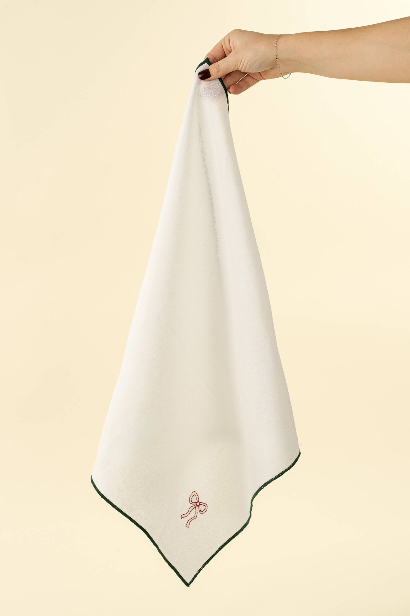 Holiday Toast Embroidered Napkins - Box Turtle