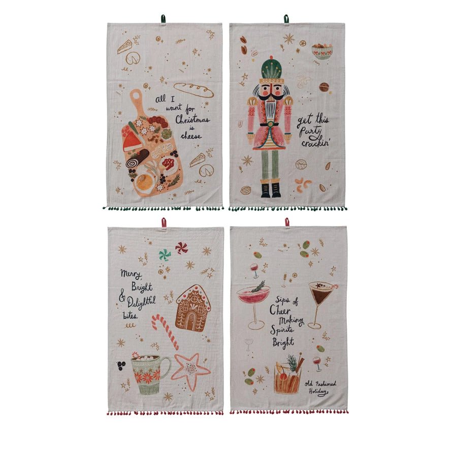 Holiday Treats Tea Towel - Box Turtle