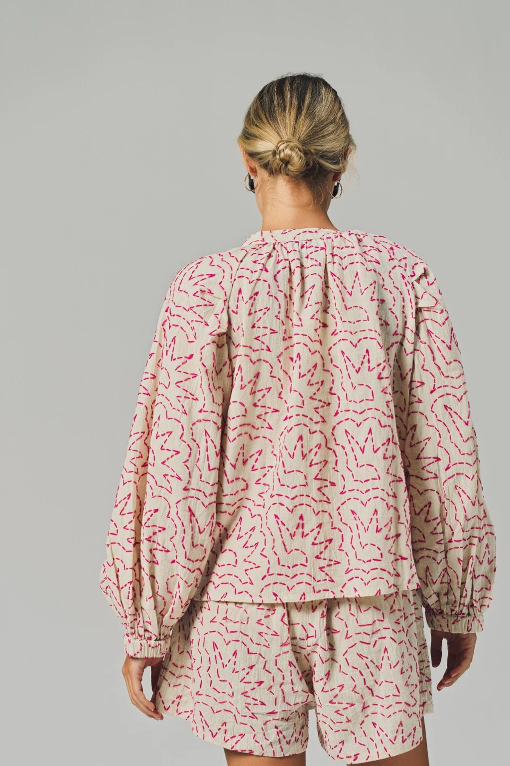 Hot Pink Stitch Minka Shirt - Box Turtle