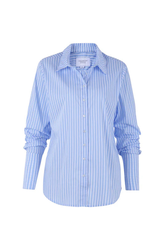 The Husband Shirt in Sky Blue Stripe