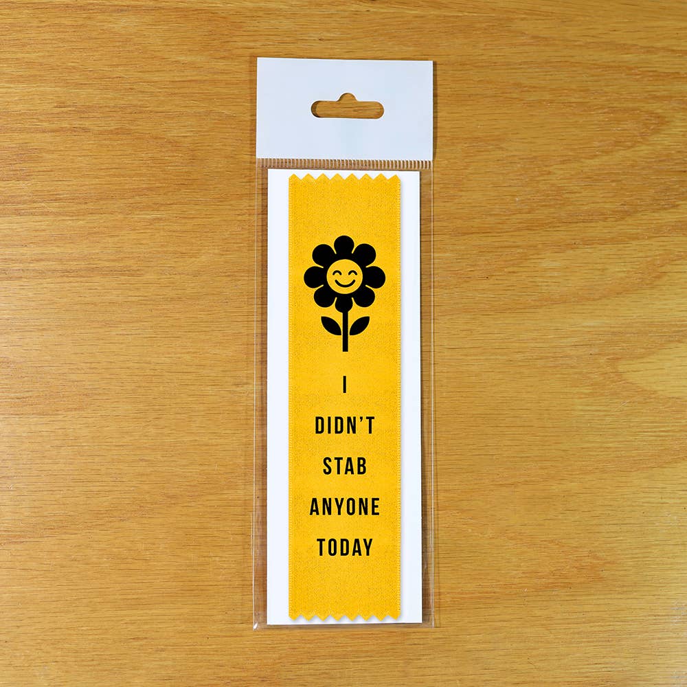 I Didn’t Stab Anyone Today Award Ribbon Gift - Box Turtle