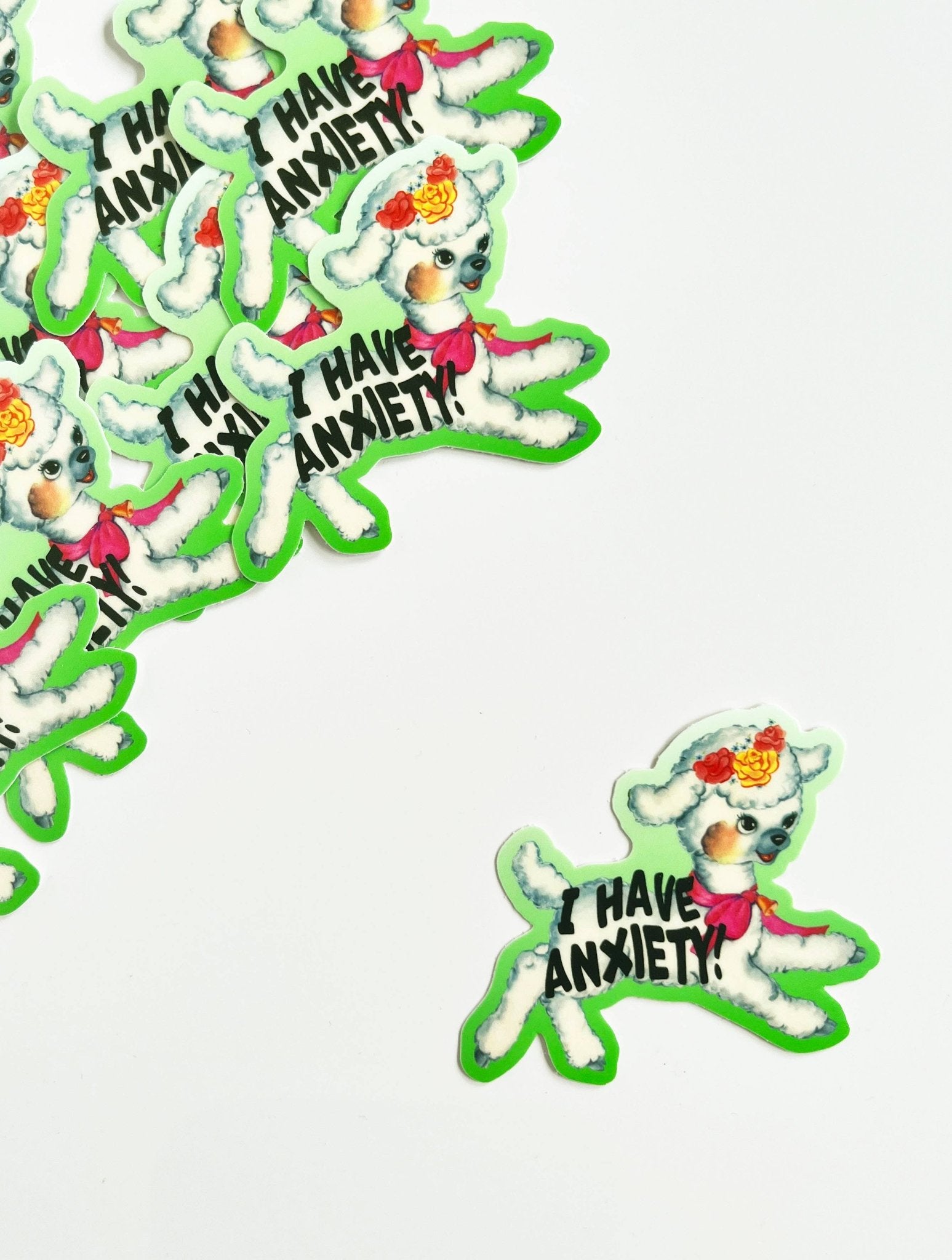 I Have Anxiety Lamb Sticker - Box Turtle
