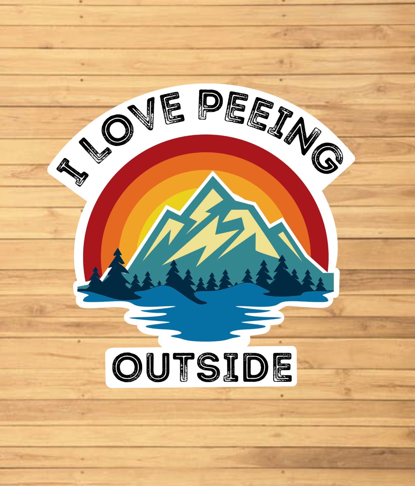 I Love Peeing Outside Sticker - Box Turtle