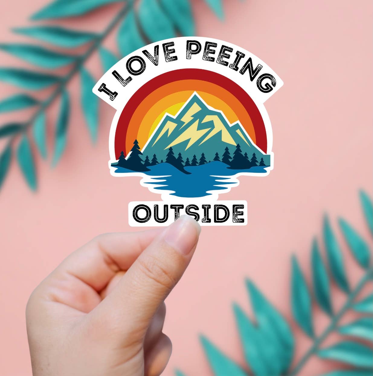 I Love Peeing Outside Sticker - Box Turtle