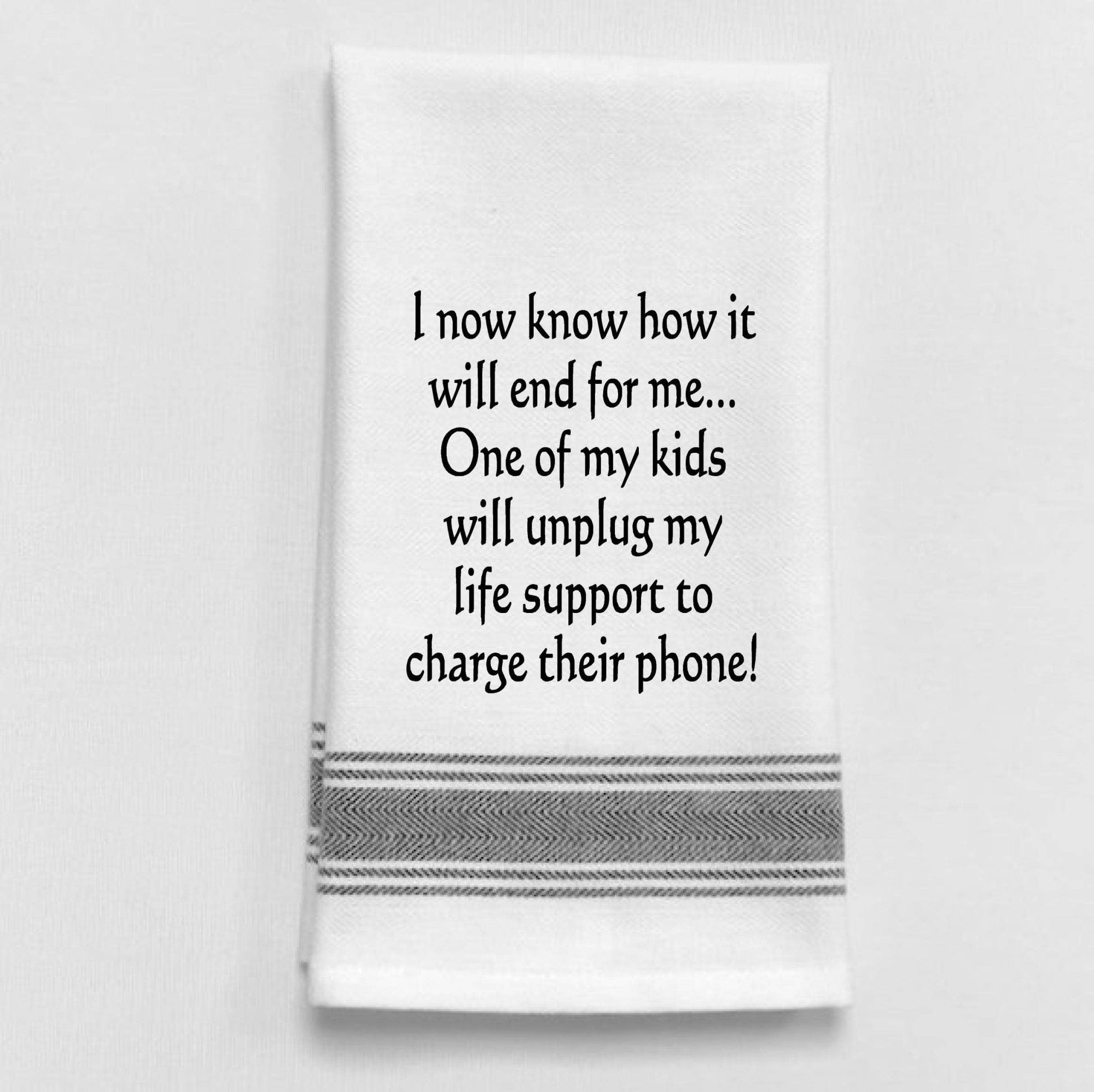 "I now know how it will end…" White Kitchen Towel - Box Turtle