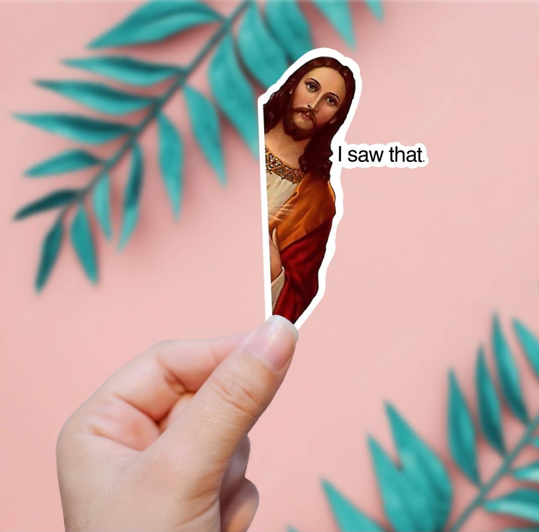I Saw That Jesus Sticker - Box Turtle