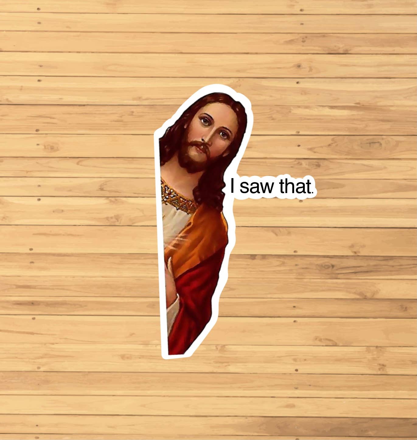 I Saw That Jesus Sticker - Box Turtle